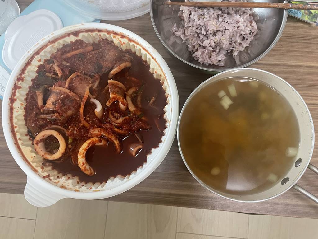 대전 두부 오징어 두루치기 광천식당 직접 포장후기